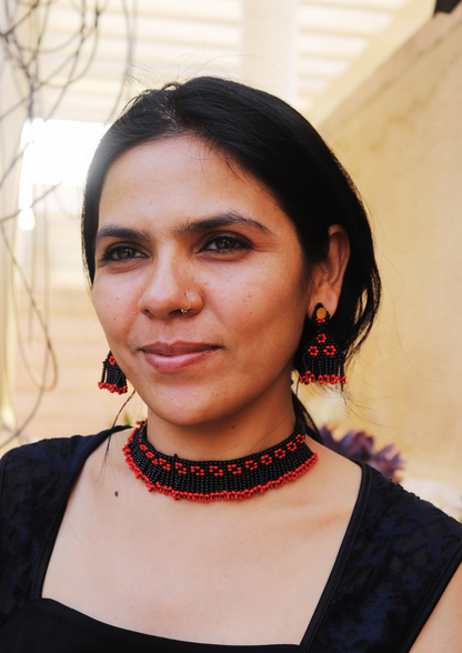 Raat Rani Bloom Necklace and Earrings