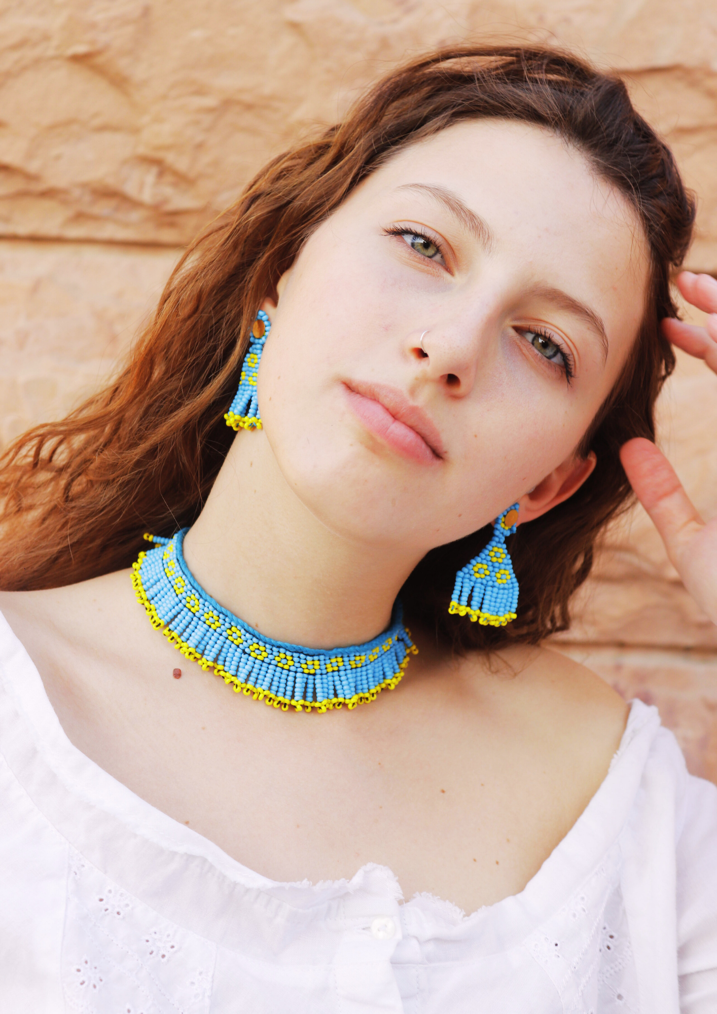 Neel-Kesari Glow Necklace and Earrings