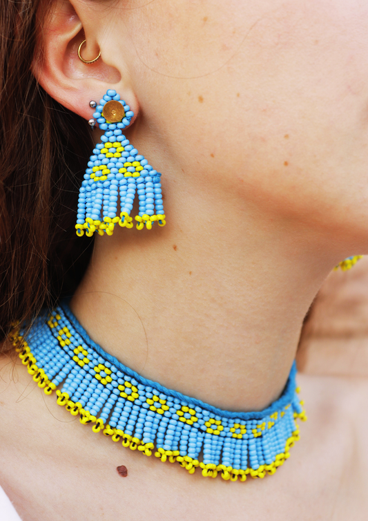 Neel-Kesari Glow Necklace and Earrings