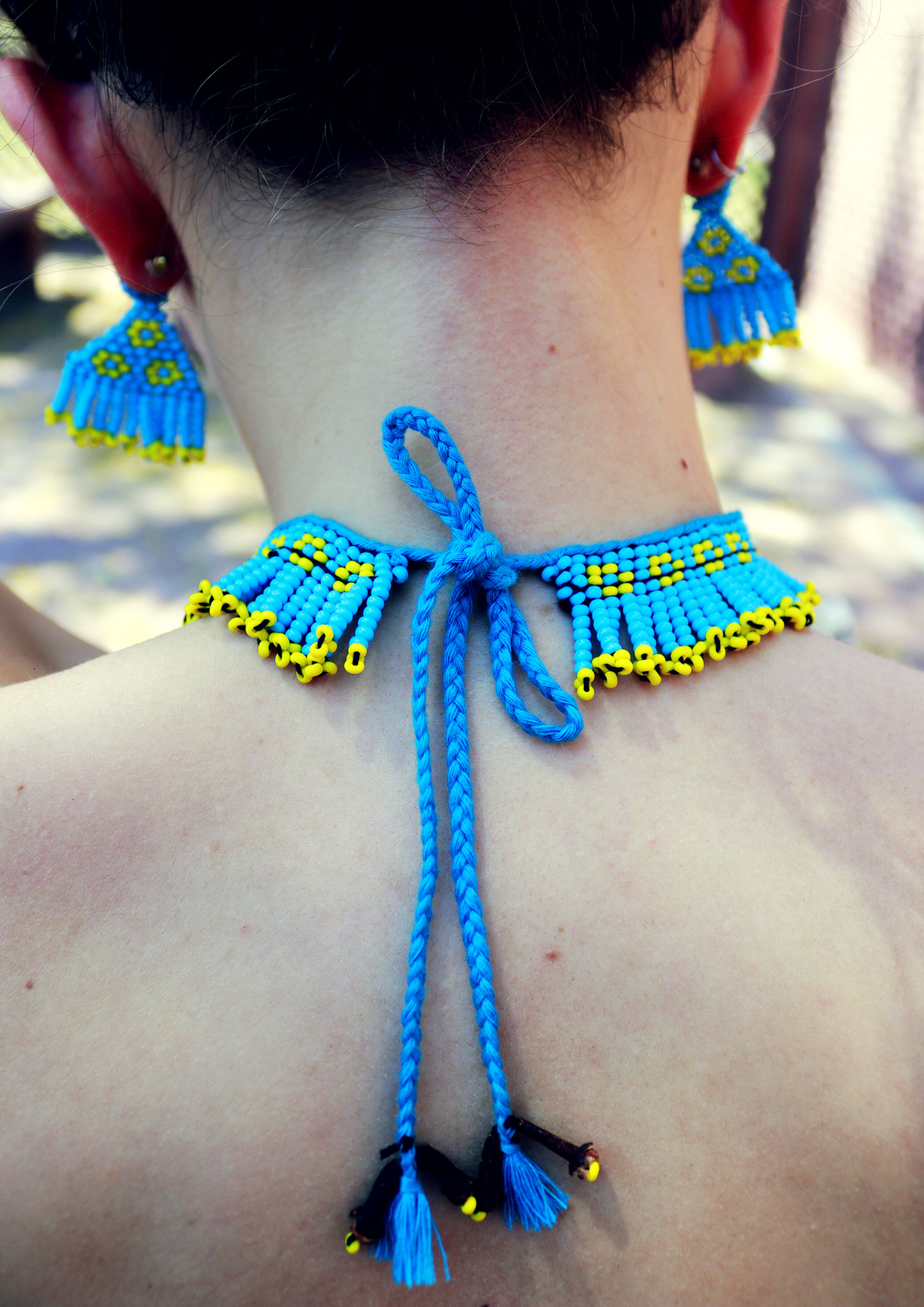 Neel-Kesari Glow Necklace and Earrings