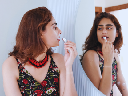 Crimson Orbit - Black and Red Round Necklace