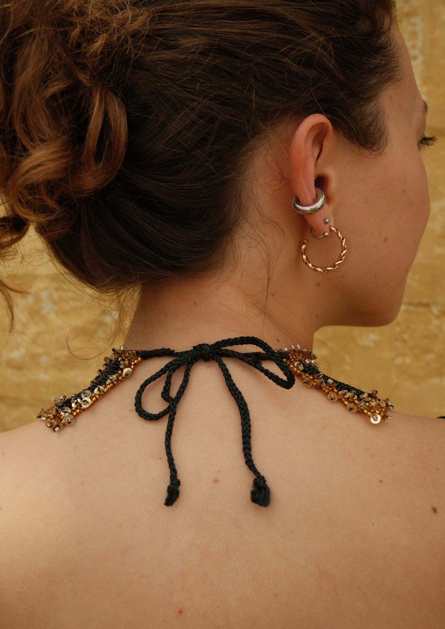 Noor Noir - Black and Gold Necklace