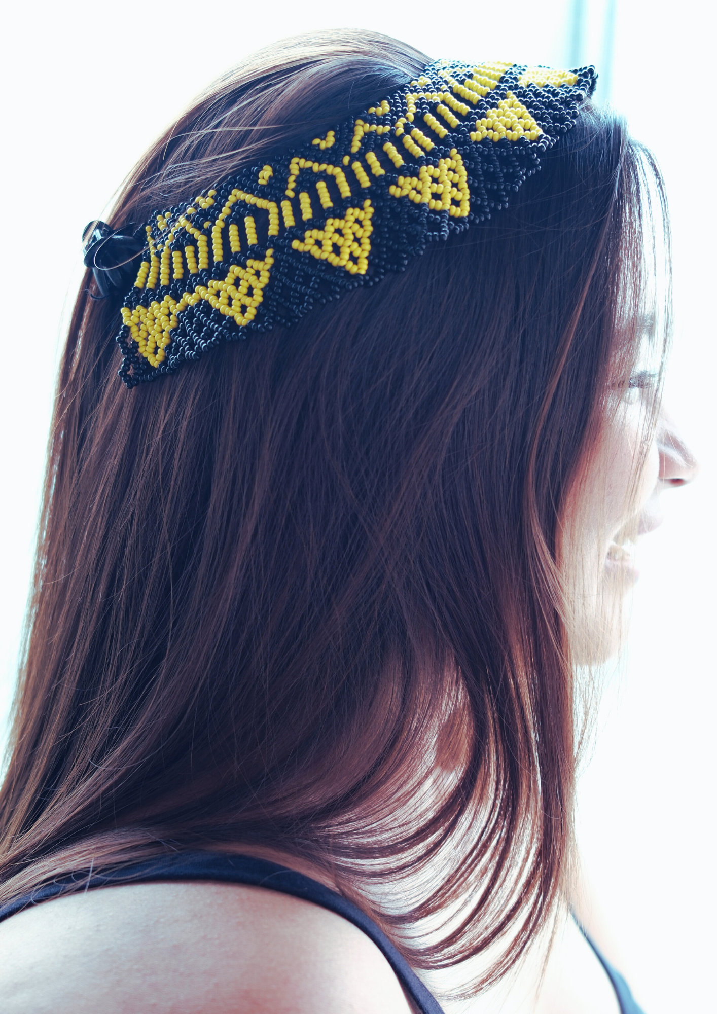 Sunflare Choker - Black and Yellow Triangular Choker Necklace